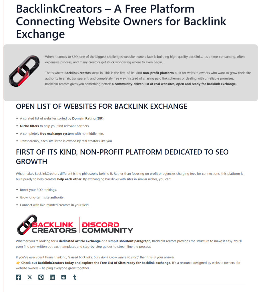 Dedicated Article Example