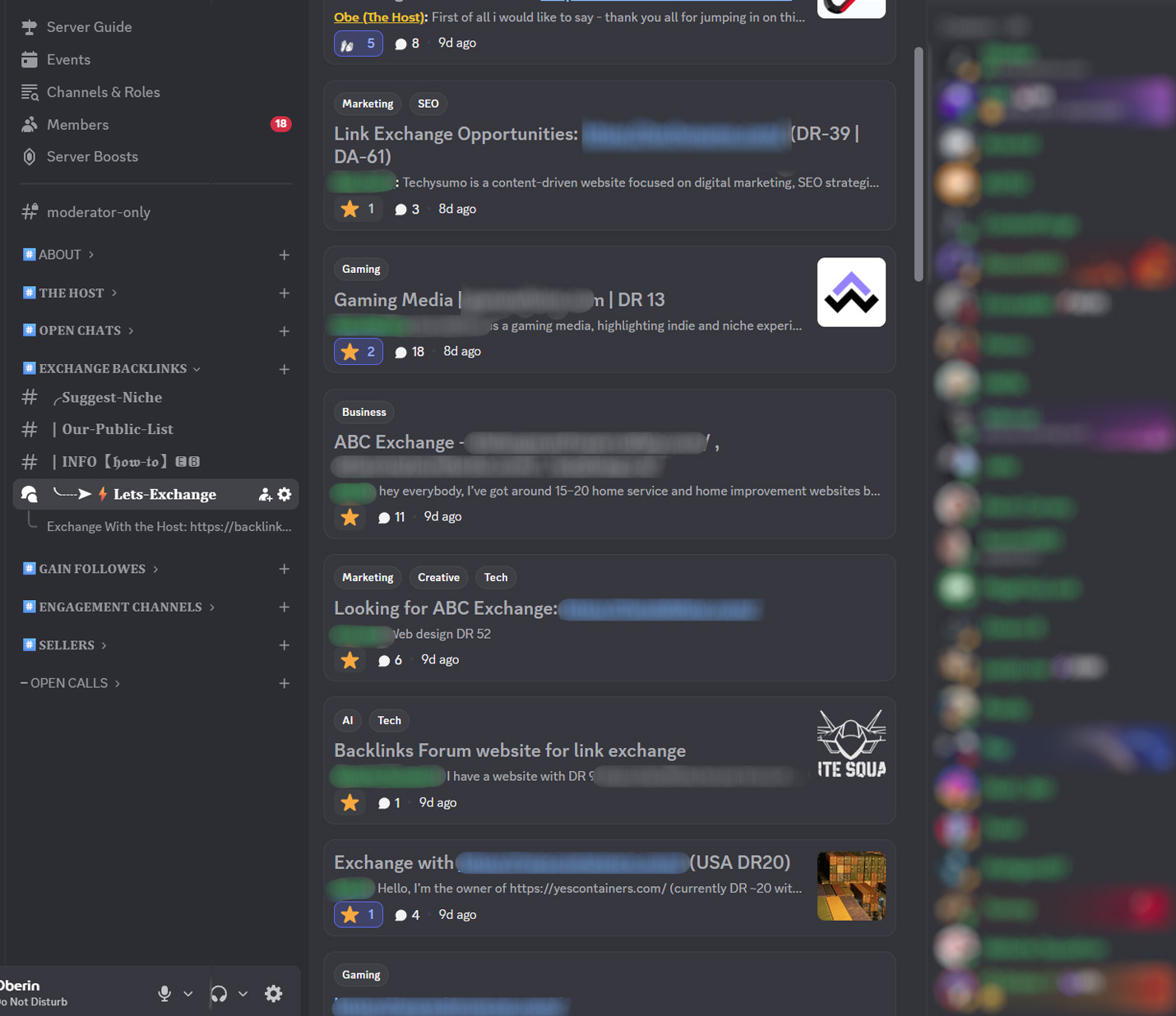 Exchange Backlinks Category