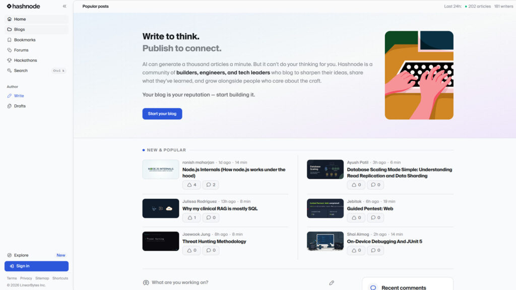Hashnode publishing platform